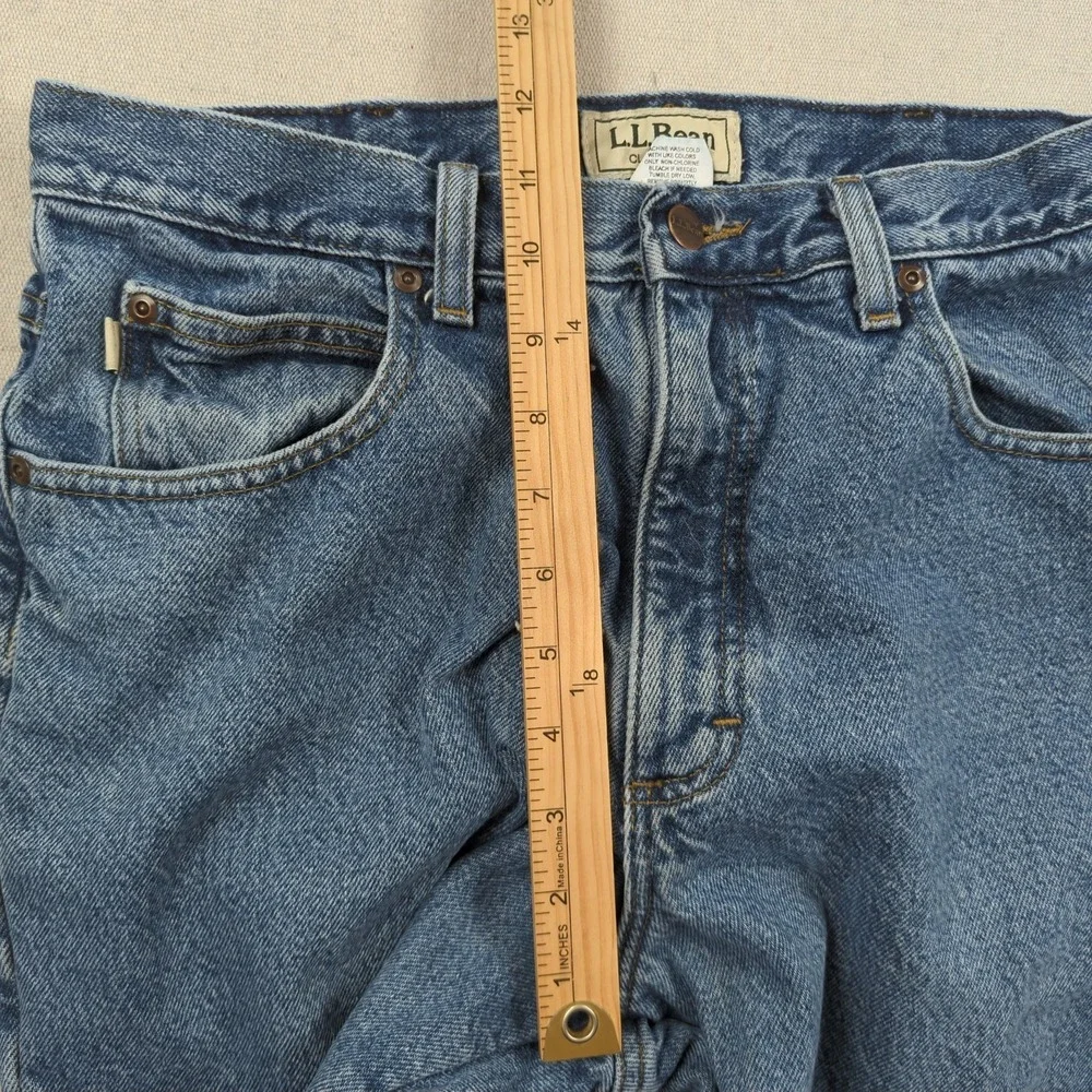 Vintage LL Bean Jeans Mens‎ 34x30 Blue Flannel Lined Classic Casual Denim